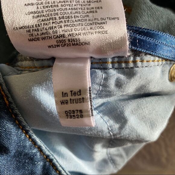 Ted Baker low rise medium wash boot cut denim jeans in size 6 - Picture 10 of 13